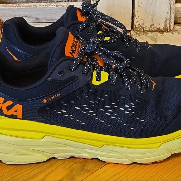 HOKA CHALLENGER ATR 6 GTX Blue / Green / Yellow / Orange Men's Sz 11 - Picture 9 of 14